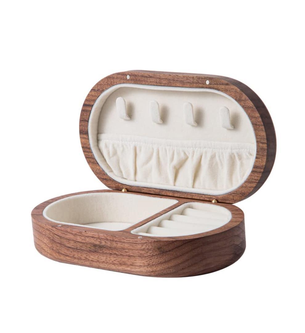 ☆ジュエリー収納 ボックス 木製 アクセサリー 胡桃の木