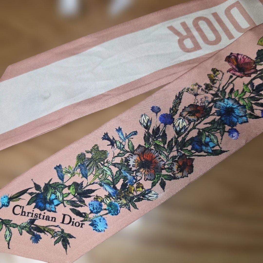 Dior　ディオール　ツイリー　スカーフ　ミッツァ　花　シルク　マフラー
