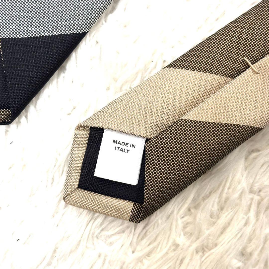 未使用品　バーバリー　メンズ　ネクタイ　ノバチェック　現行タグ