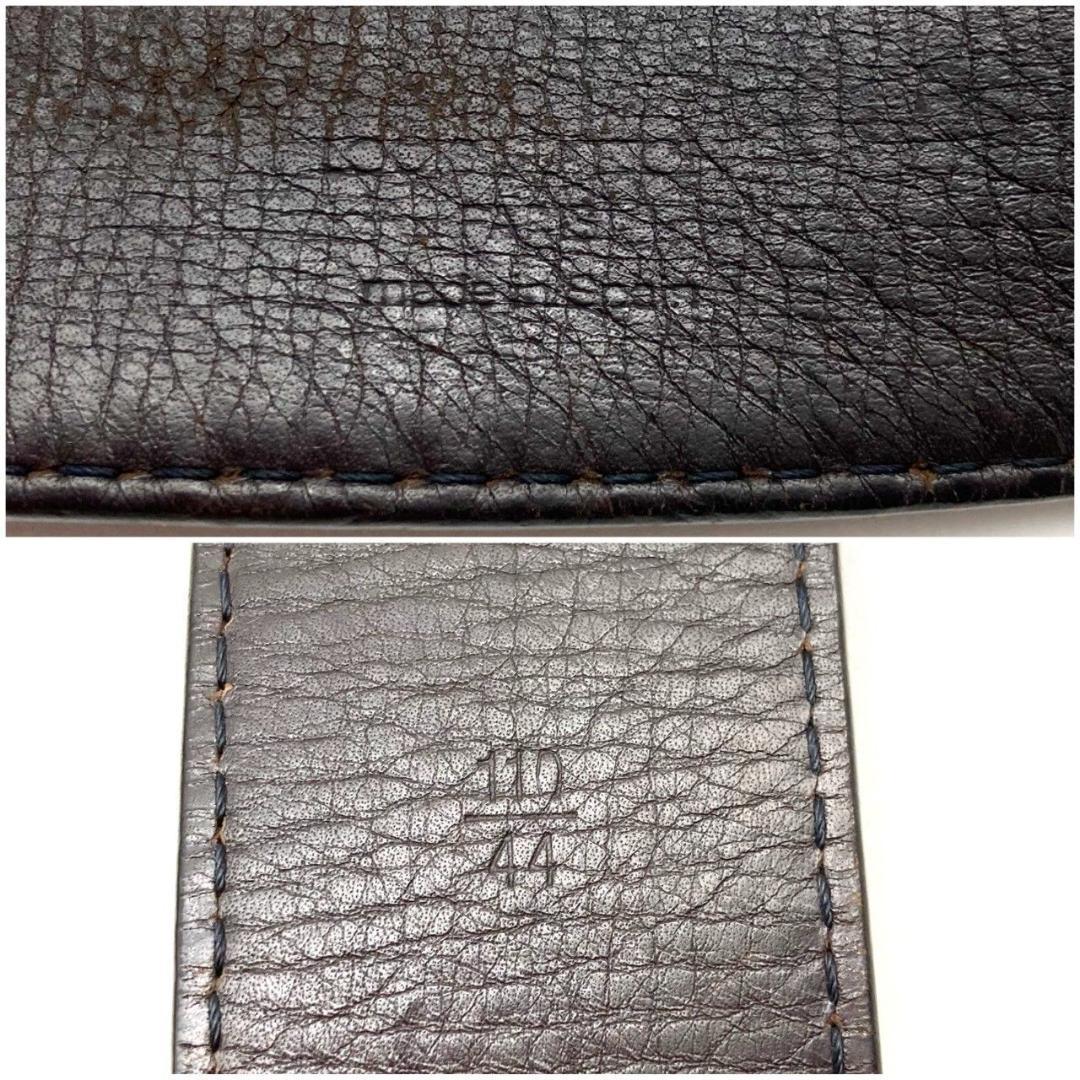 ルイヴィトン サンチュール イニシアル レザー ブラック ゴールド 71204