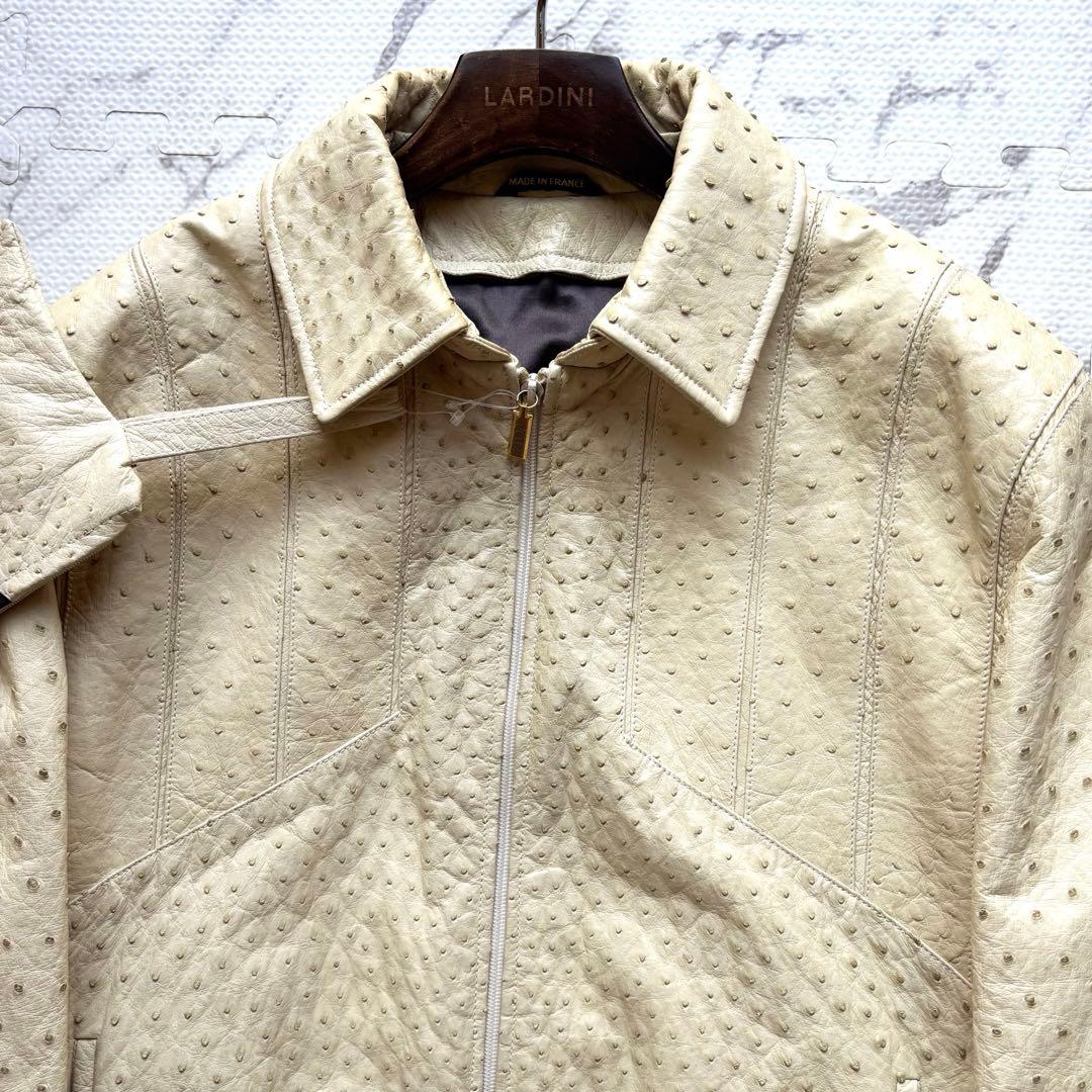 世界最高峰✨ZILLI ジリー ミンクファー襟 総オーストリッチジャケット 52