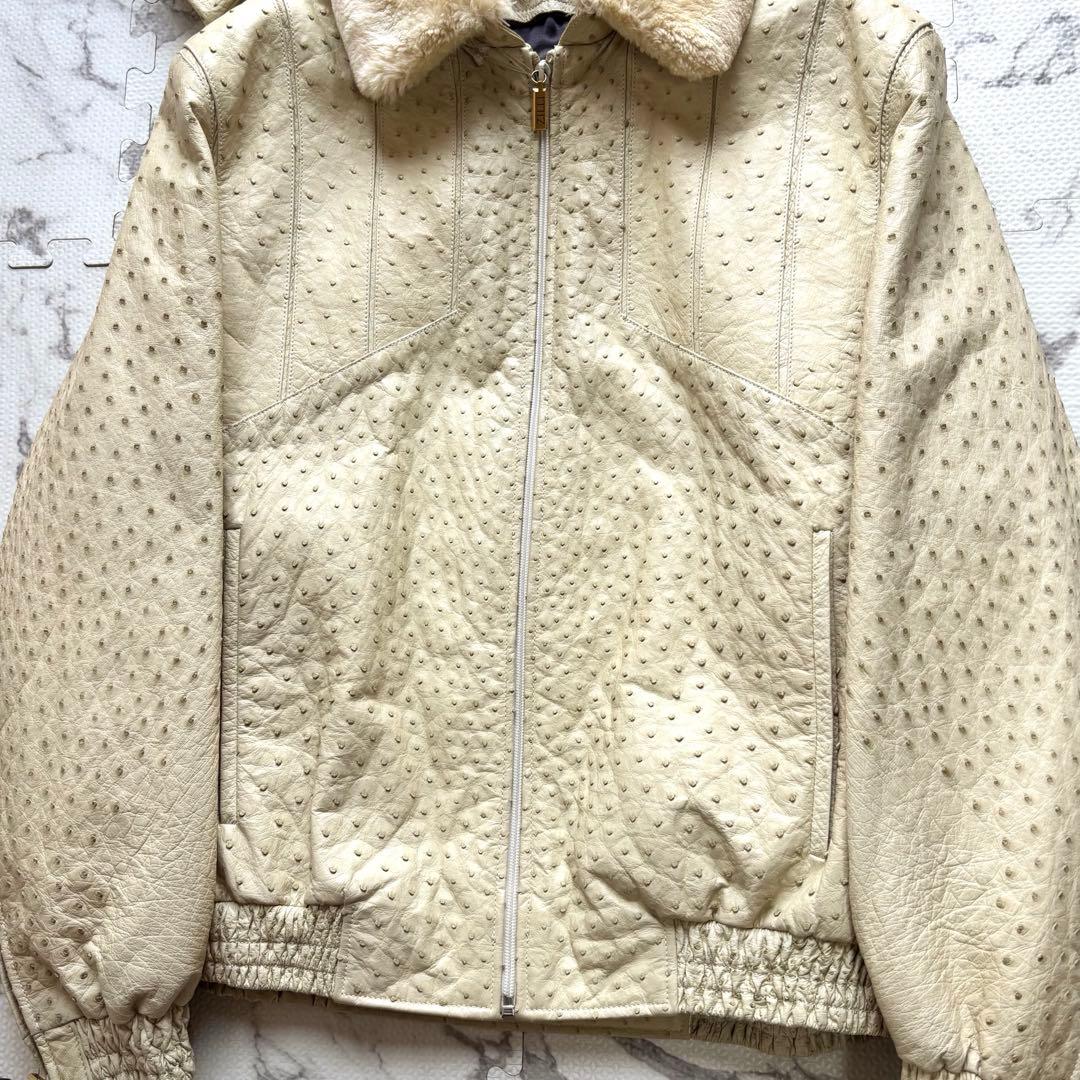 世界最高峰✨ZILLI ジリー ミンクファー襟 総オーストリッチジャケット 52