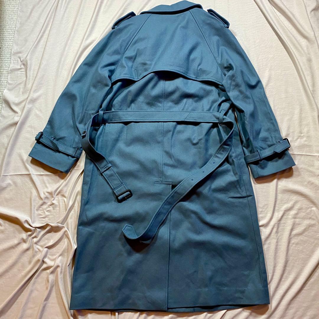 【定価12万円】　j.press ウールトレンチコート　マキシ丈　グリーン系