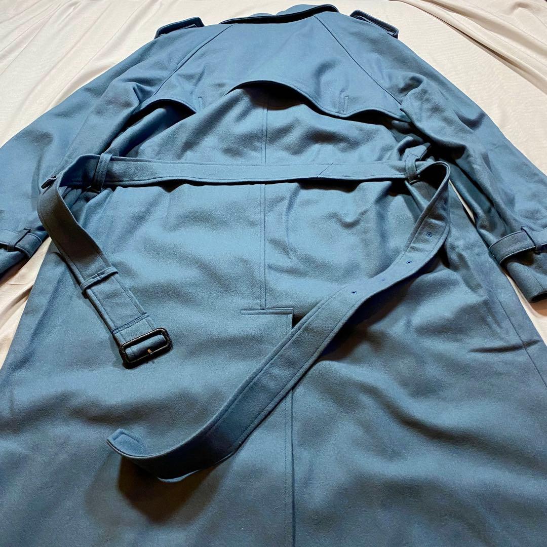 【定価12万円】　j.press ウールトレンチコート　マキシ丈　グリーン系