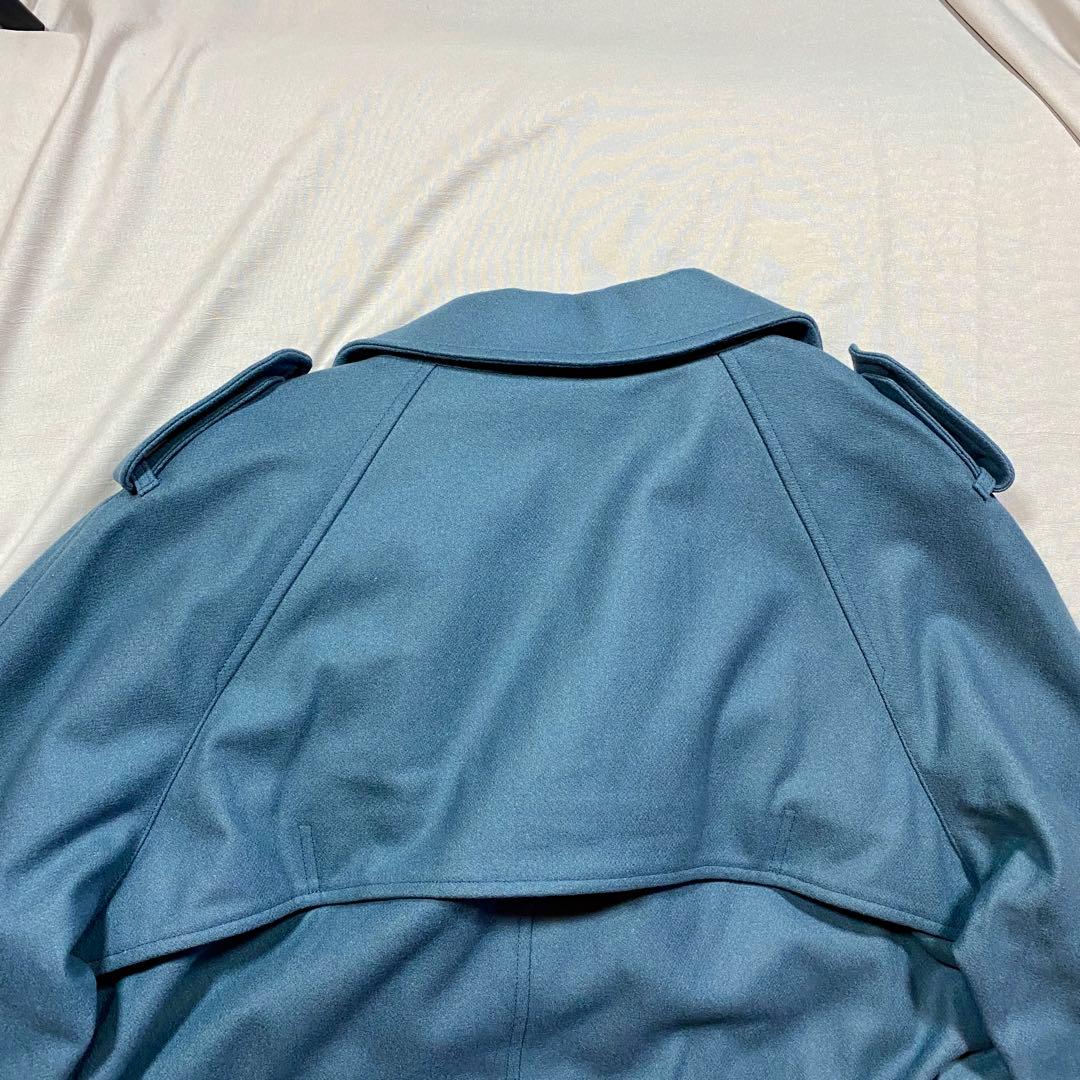 【定価12万円】　j.press ウールトレンチコート　マキシ丈　グリーン系