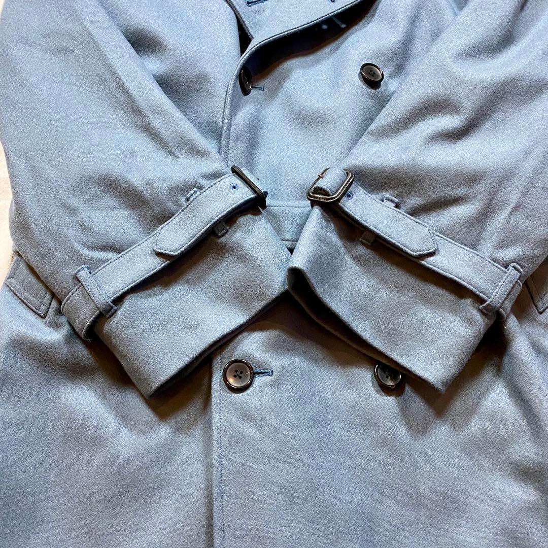 【定価12万円】　j.press ウールトレンチコート　マキシ丈　グリーン系