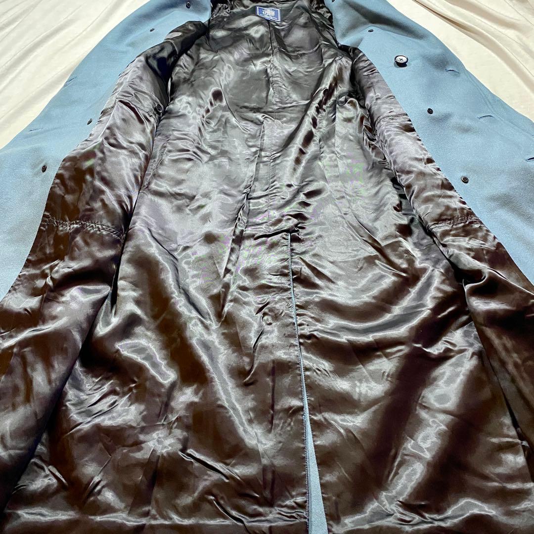 【定価12万円】　j.press ウールトレンチコート　マキシ丈　グリーン系