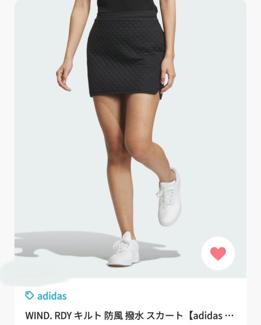 adidas♡中綿*シャツ&新品*中綿キルトスカート♡M　ゴルフ/スポーツ/テニ
