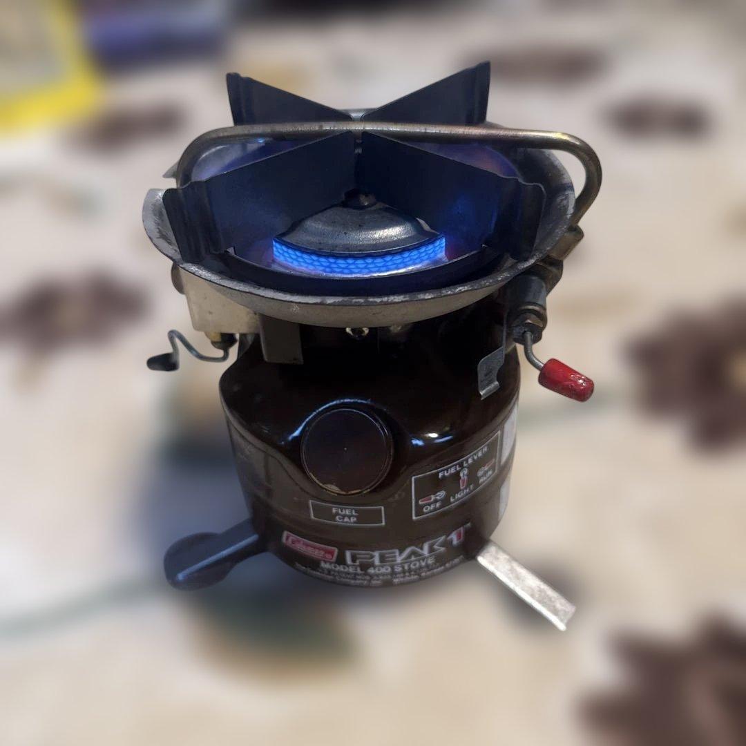 コールマン ピーク1 Peak1 モデル400 ストーブ バーナー 波型五徳 茶