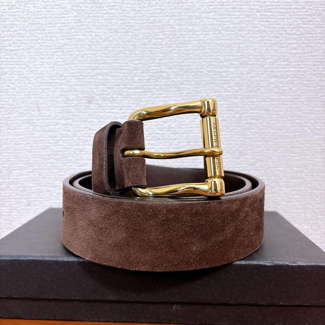 RALPH LAUREN ラルフローレン スエード ベルト ゴールドバックル
