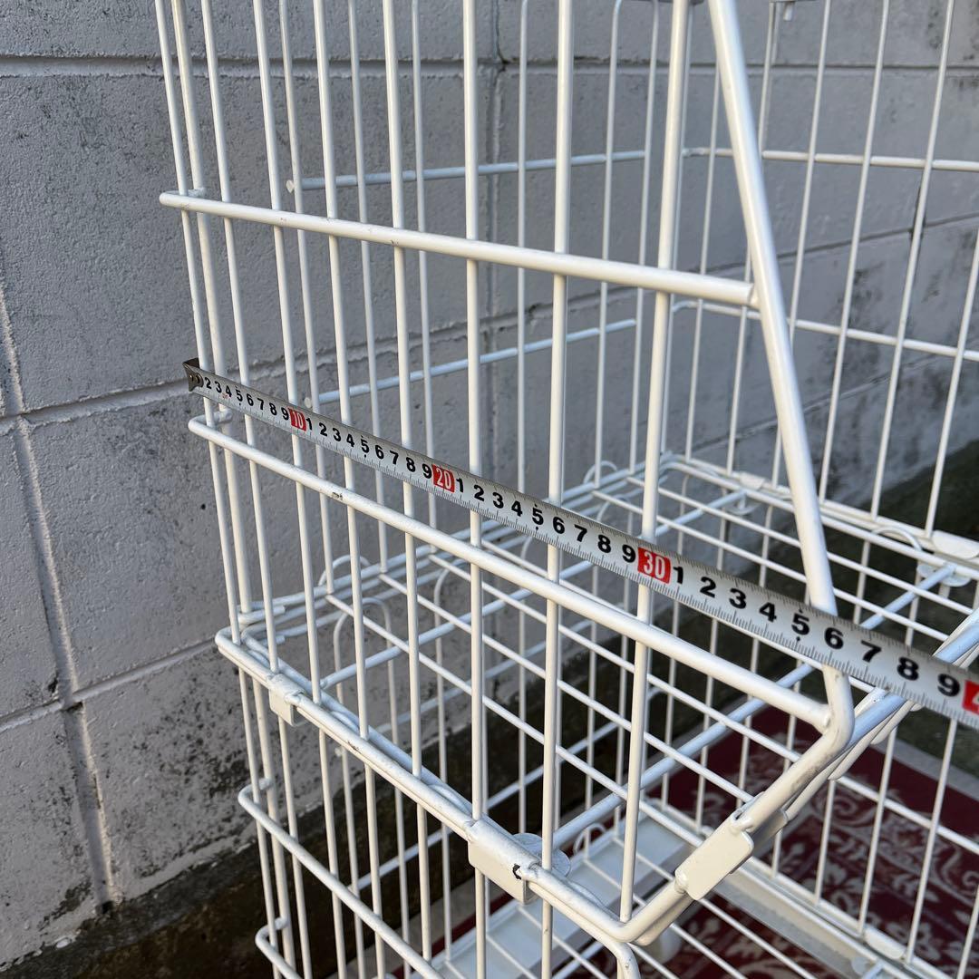 ジャンブルバスケット バスケットワゴン 3段ラック キッチンラック ランドリーA