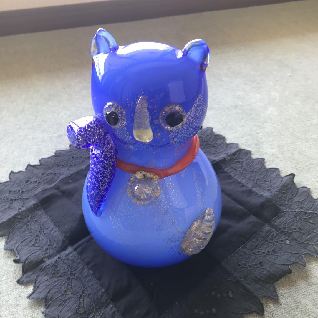 招き猫　クリスタル　作家　希少