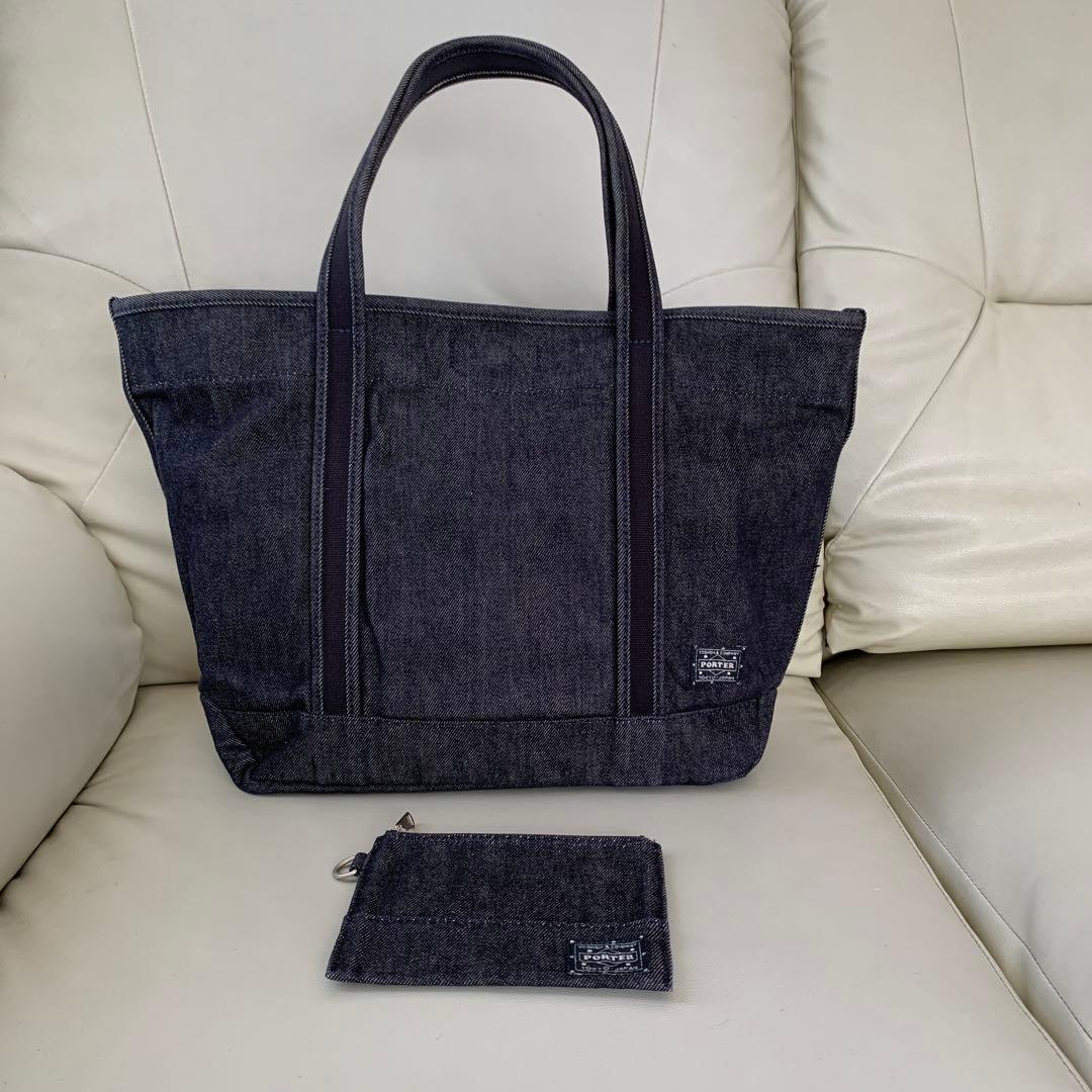PORTER GIRL トートバッグ デニム 大容量 A4