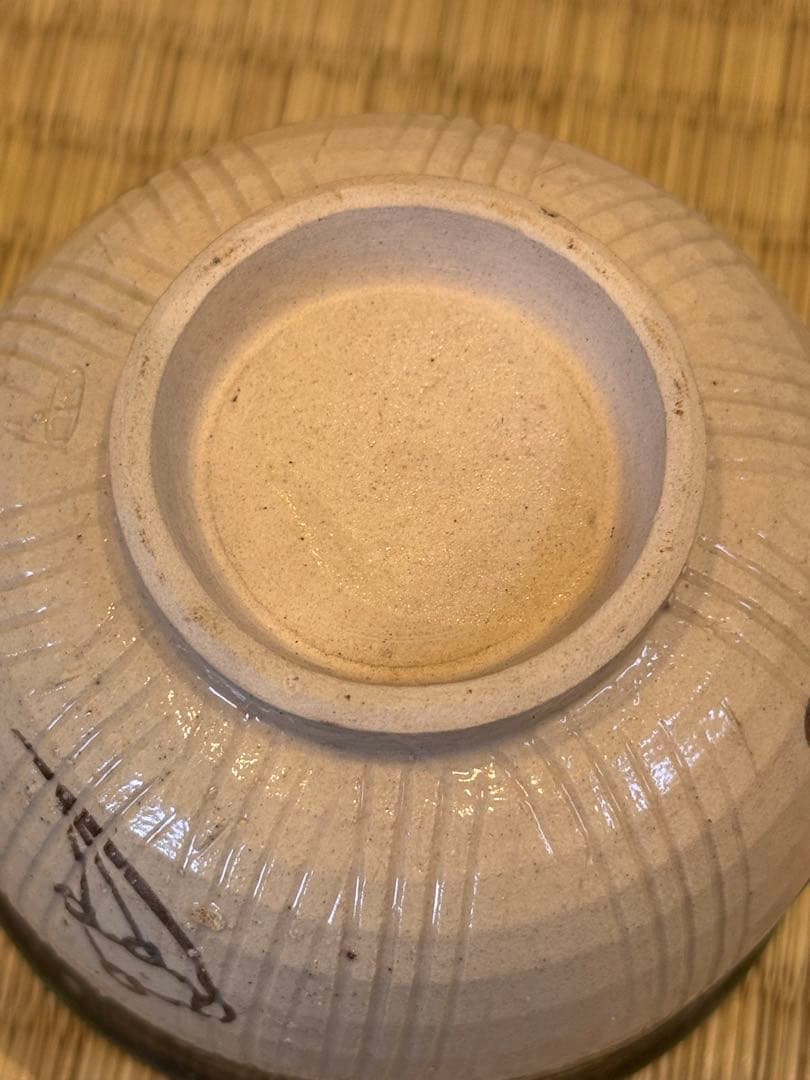 香土園　織部　宝尽くし蓋付蒸茶碗　9客　箱付 / 加藤春鼎