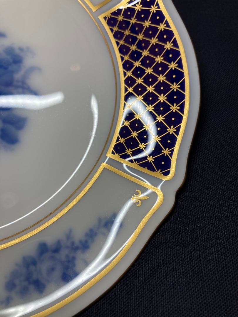 大倉陶園 ブルーインペリアル 18cm ケーキ皿