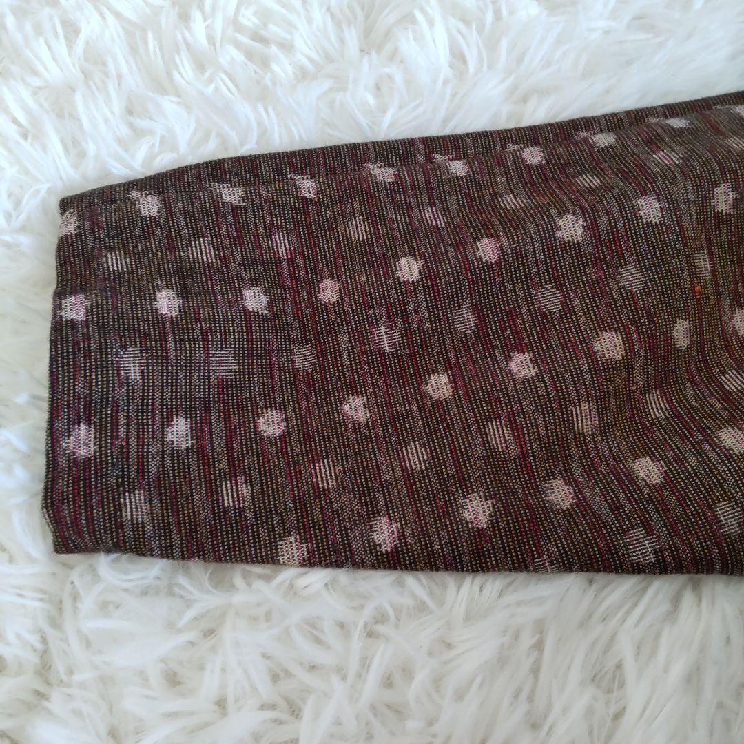 【未使用】かすりの里 久留米絣ラグランコー ト坂田織物 ゆったりサイズ