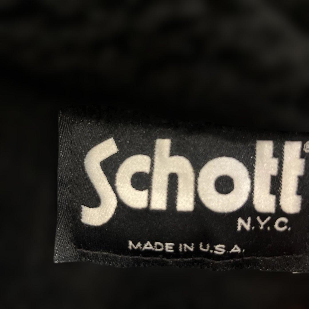 人気定番　Schott　641 立ち襟シングルライダース　３４　ボアライナー付