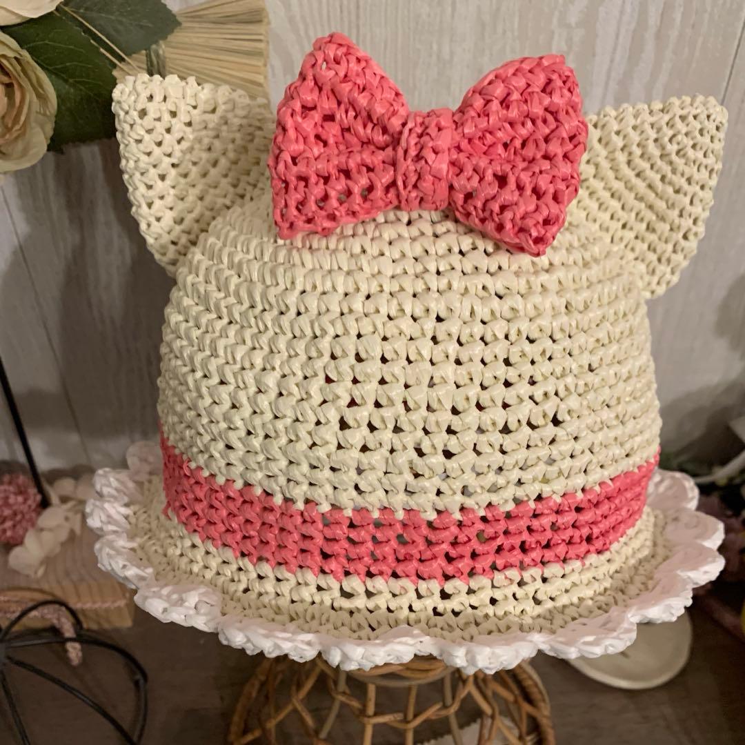 専用❤️キッズ　ベビー　麦わら帽子　くま耳　うさ耳　猫耳　丸耳　どんぐり　きりん