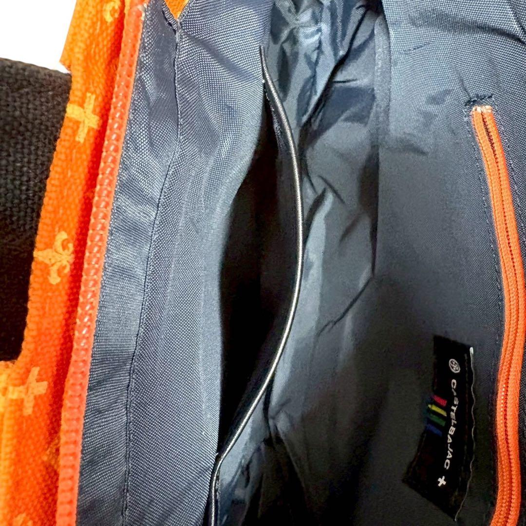 美品★カステルバジャック ドライビングトート ハンドバッグ ニース オレンジ