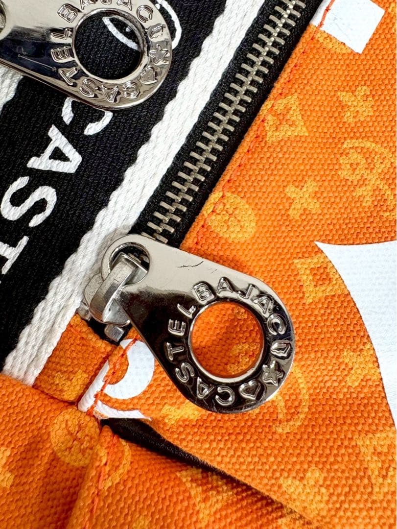 美品★カステルバジャック ドライビングトート ハンドバッグ ニース オレンジ