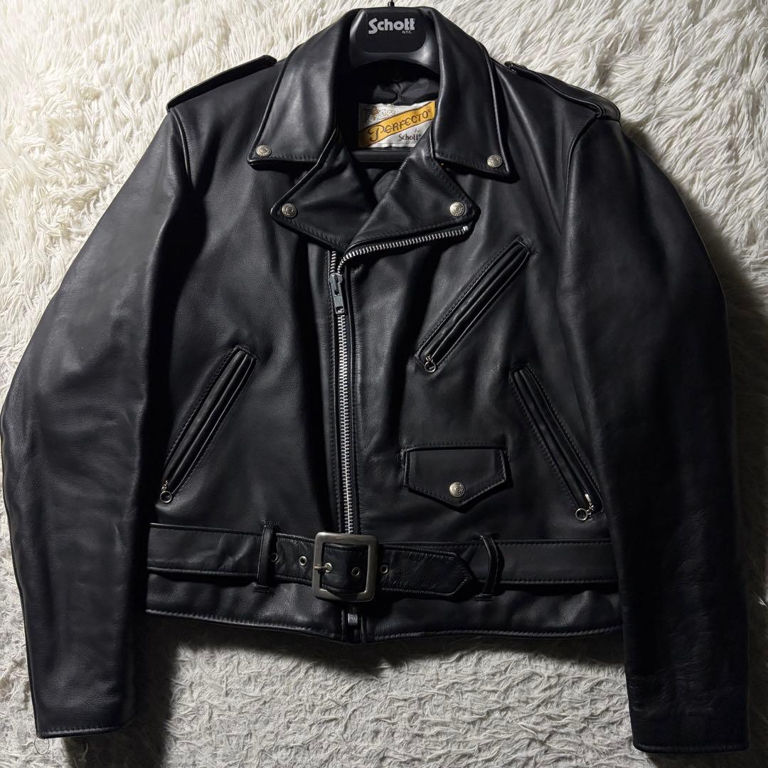 極美品■schott ライダースジャケット　ダブル　618 本革　40