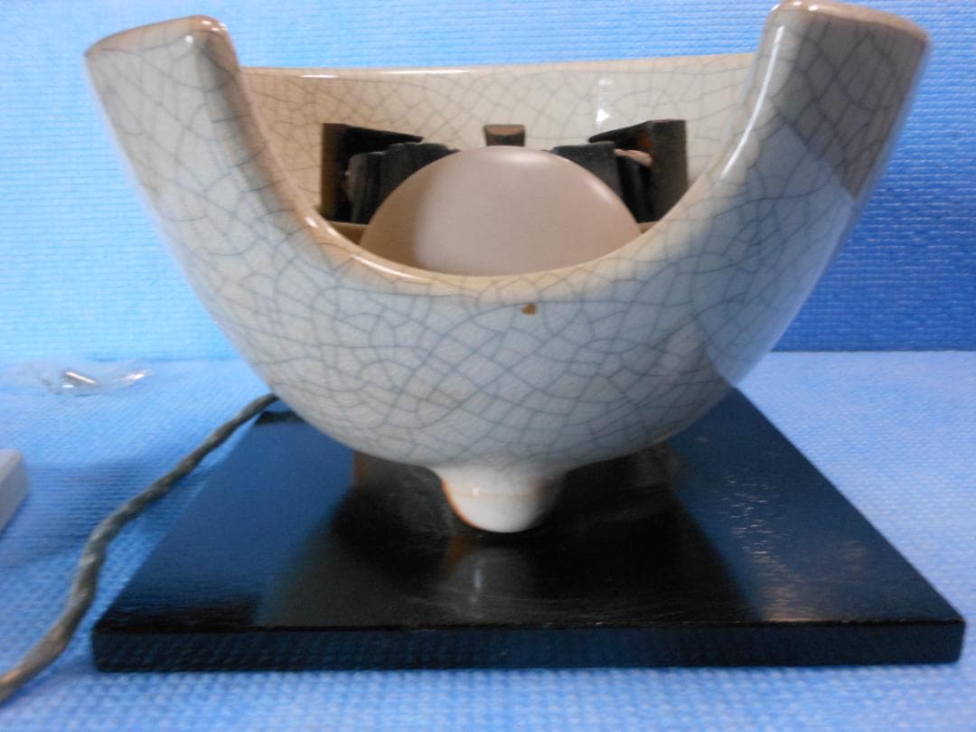 野々田　風炉型電熱器　Ｆ４１２　白さつま　茶道具　風炉釜