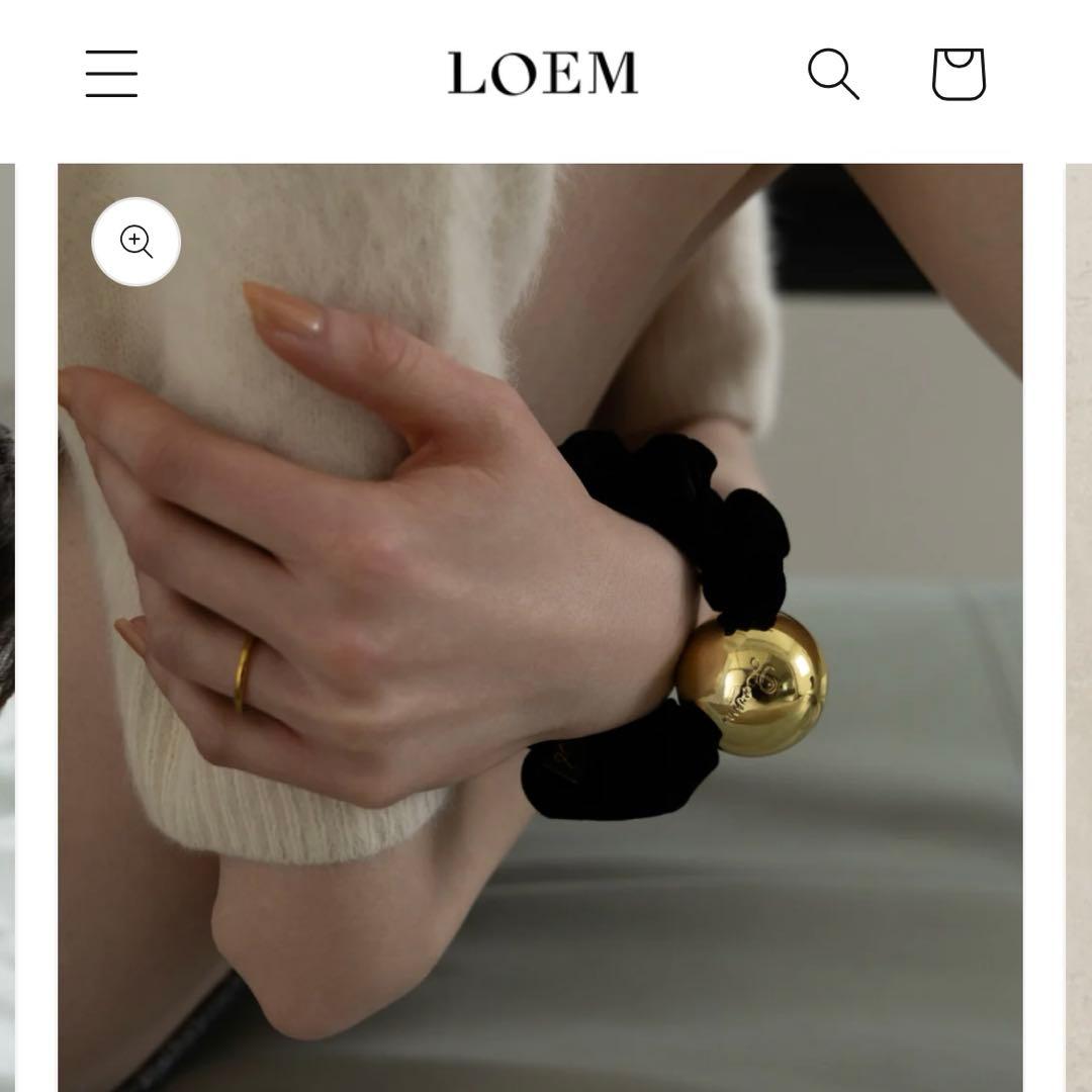 【新品•未使用】LOEM TOKYO ロエムトウキョウ　ブラックmoonシュシュ