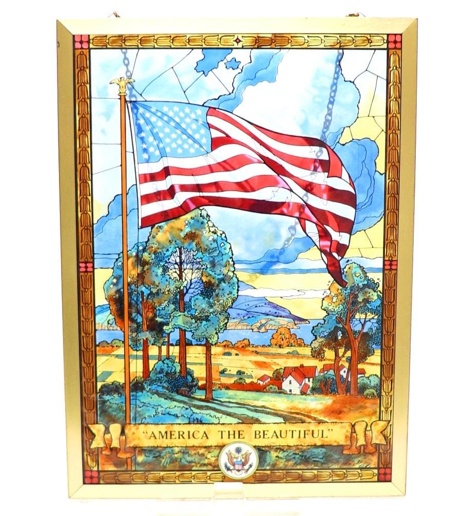 ジャック・ウッドソン ヴィンテージ ステンドグラス アメリカ・ザ・ビューティフル