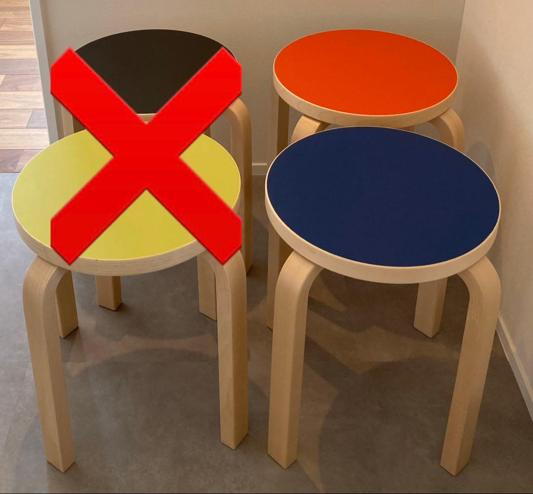 アルテックスツール E60 4本脚リノリウム ミッドナイトブルーオレンジブラスト