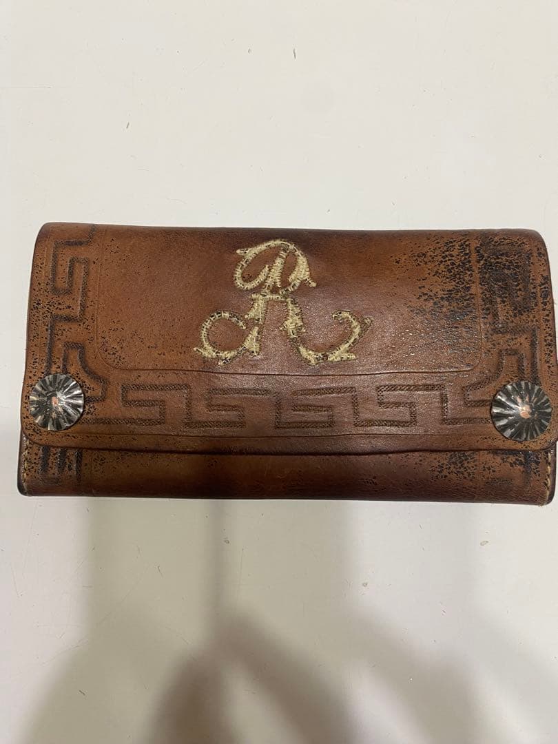 doubleRL長財布　レザーコンチョウォレット