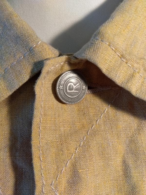 かこちゃん専用【新品】45R　黄色ジャケット　星3つサイズL　麻１００％　釦にR