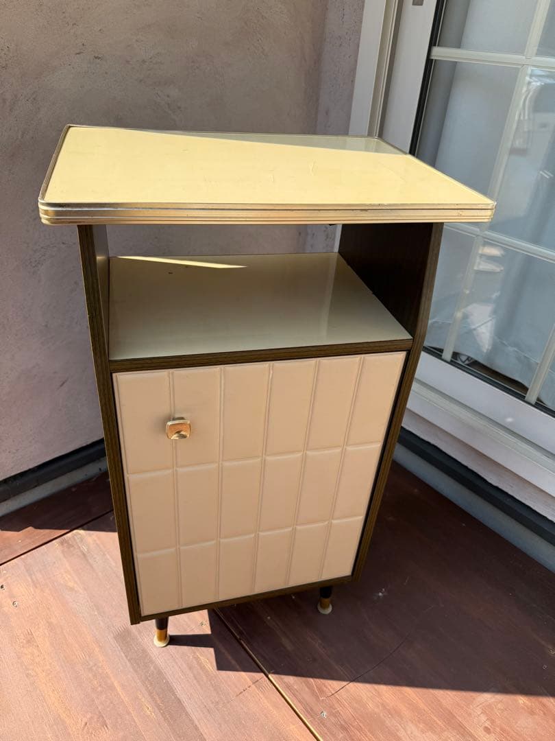 昭和レトロ 当時物 インテリア 棚 花台 レトロポップ　 アンティーク　白