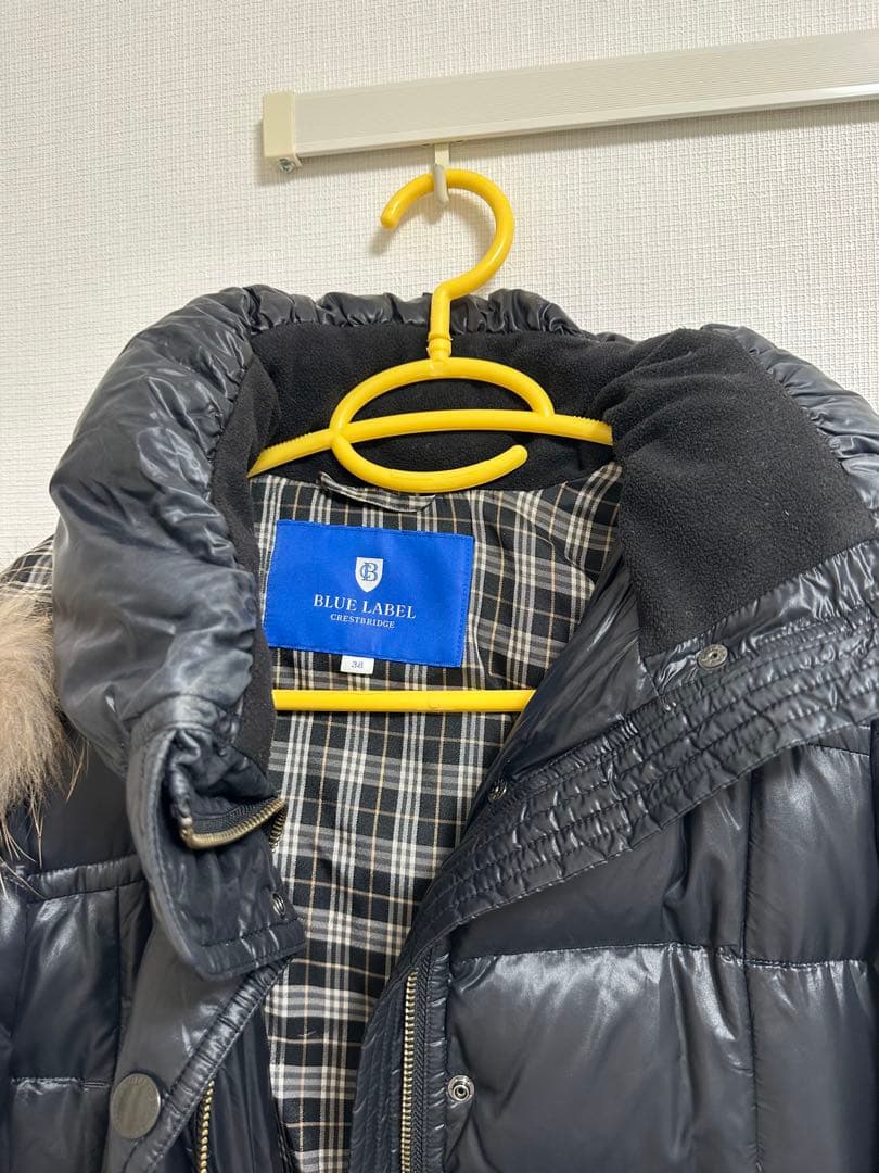 BLUE LABEL ファー付きロングダウンジャケット38サイズ