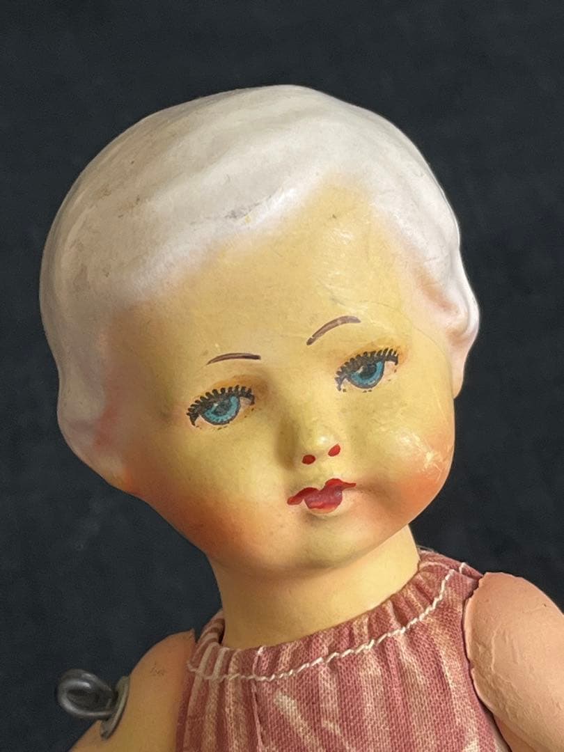 アンティーク ドイツレトロ人形 ジョイントコンポジションヘッドビスクドール