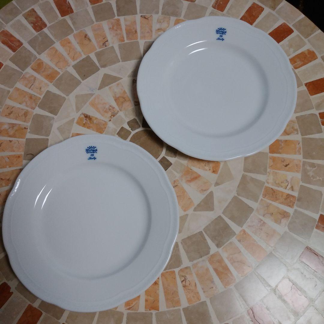 Richard Ginori ボンジョルノブルーロゴプレート３種ペアセット