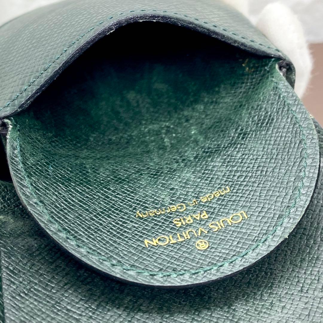 ルイヴィトン タイガ ポルトモネ キュベット 深緑 ケース M30371