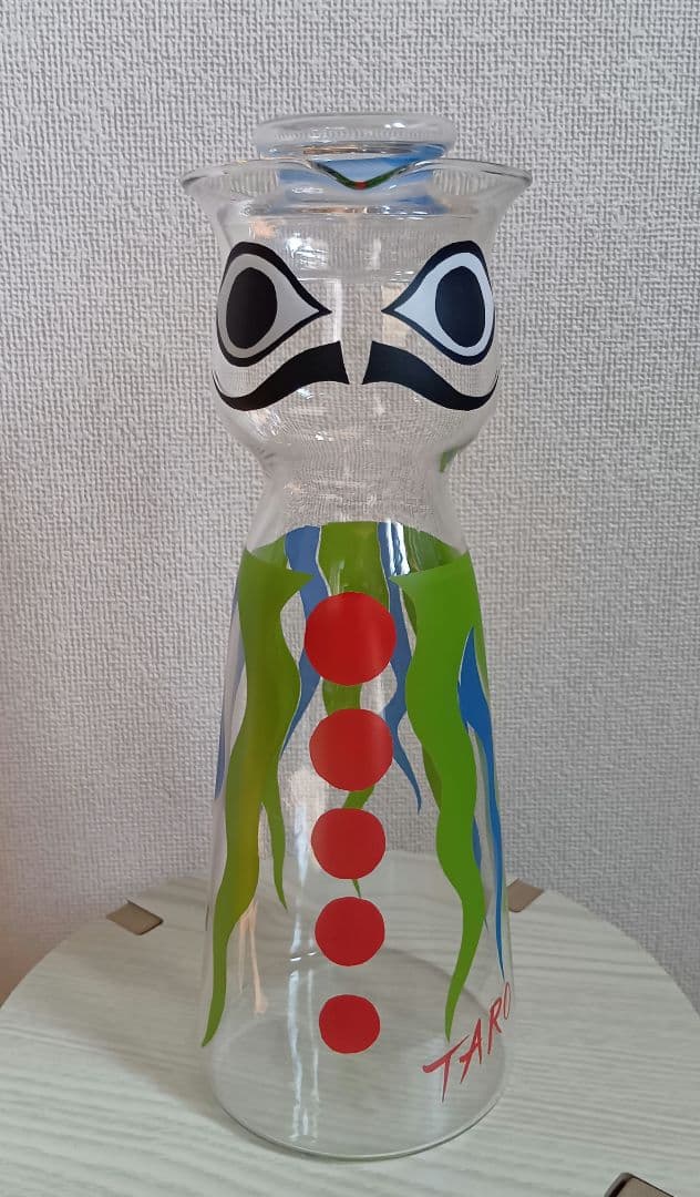 【蓋あり完品】岡本太郎 水差し 男爵 ガラスピッチャー