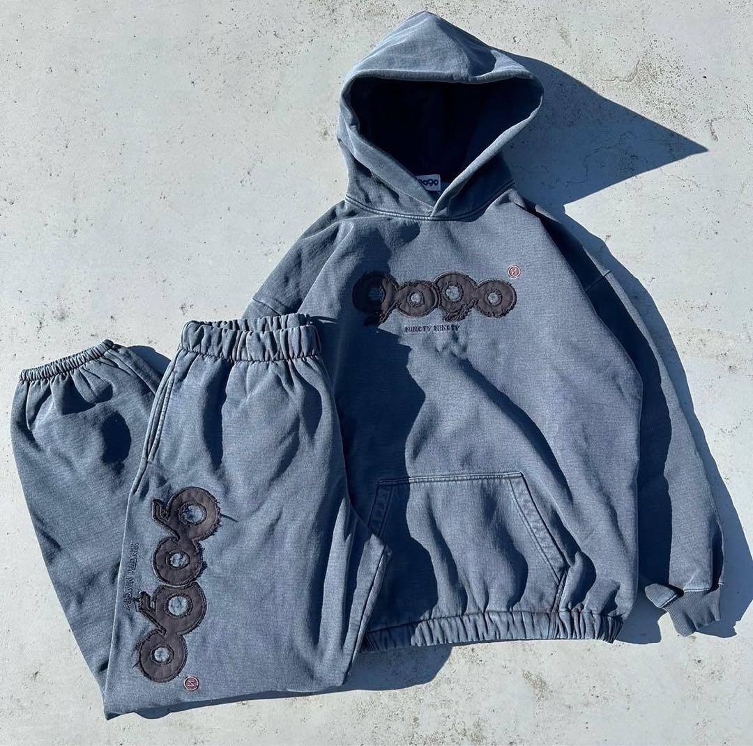 桜*道様 ま*ぁ様 9090 ブルーフード付きパーカーとパンツセット