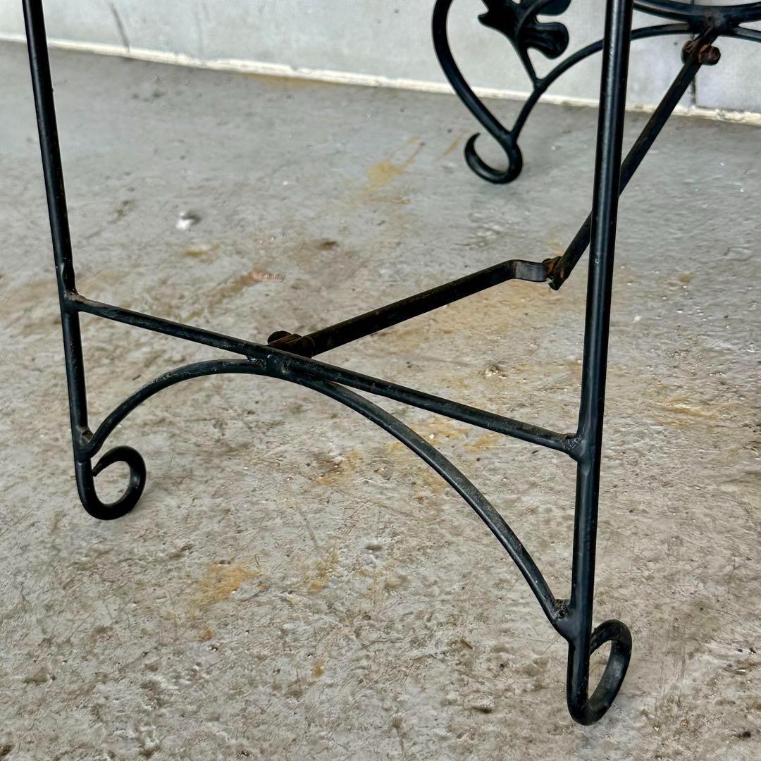 ✿レトロ✿可愛いアイアン装飾 ラタンフレーム 全身鏡 姿見 アンティーク調