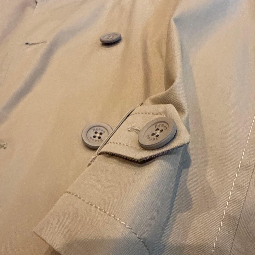 Herno ヘルノ　ベージュ　トレンチコート モノグラム柄