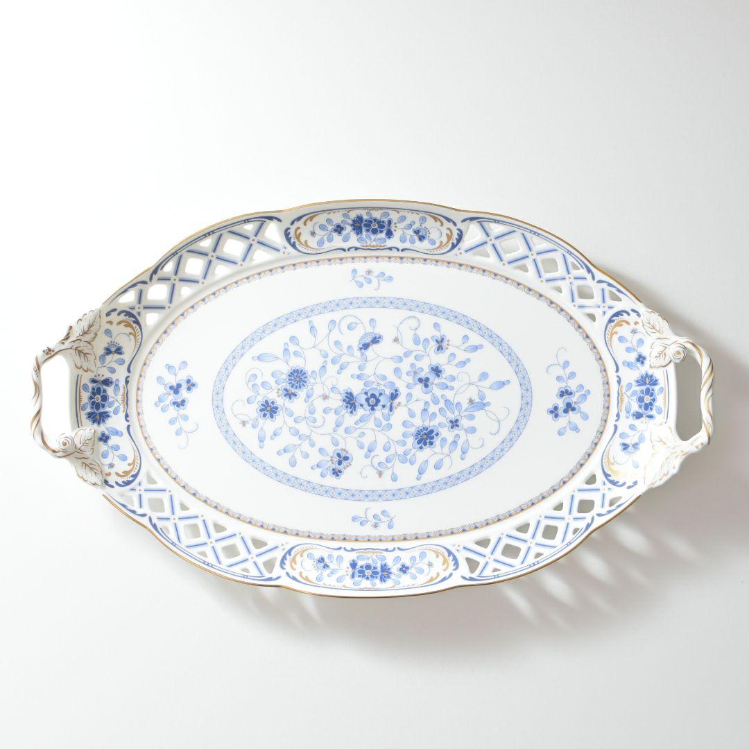 NARUMI ミラノ 大皿 サービスプレート トレー 透かし