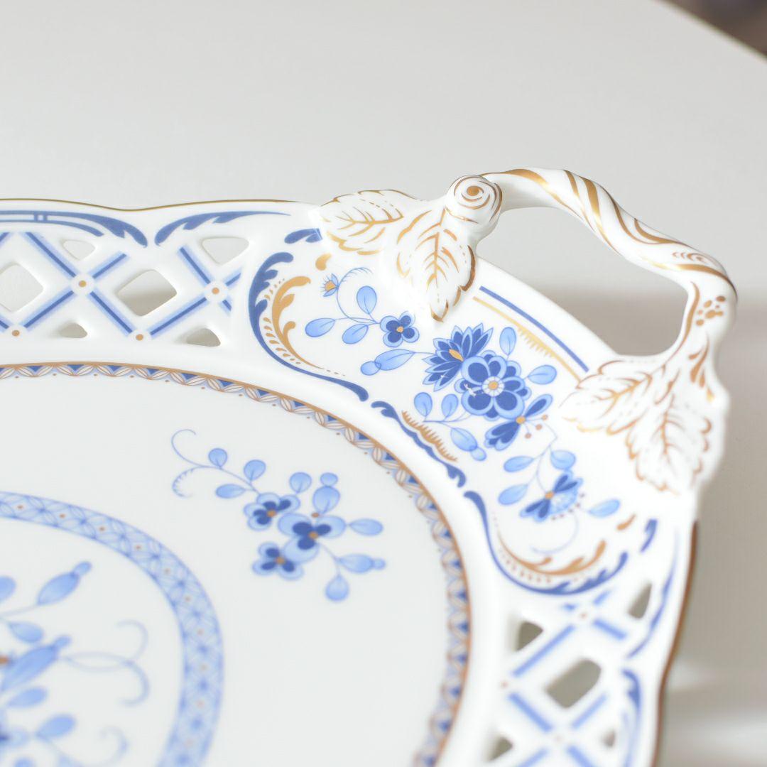 NARUMI ミラノ 大皿 サービスプレート トレー 透かし