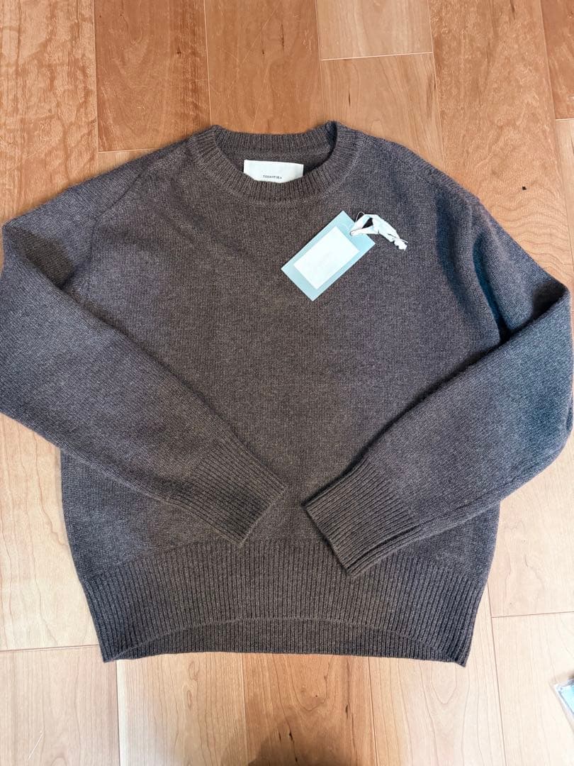 todayful Merinowool Crewneck Knit ブラウン