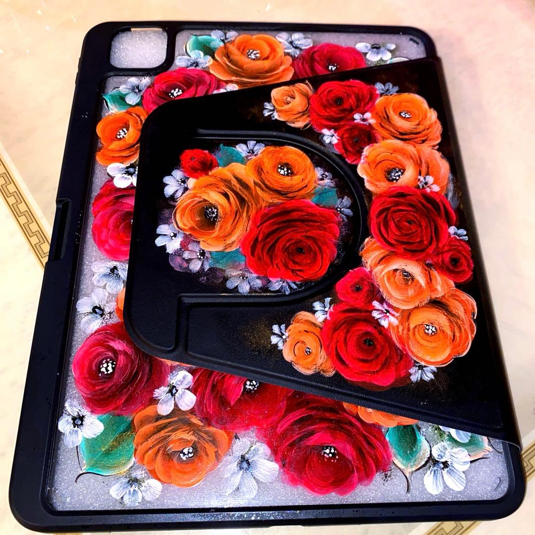 お持ち込み8点　薔薇　手描き　トールペイント