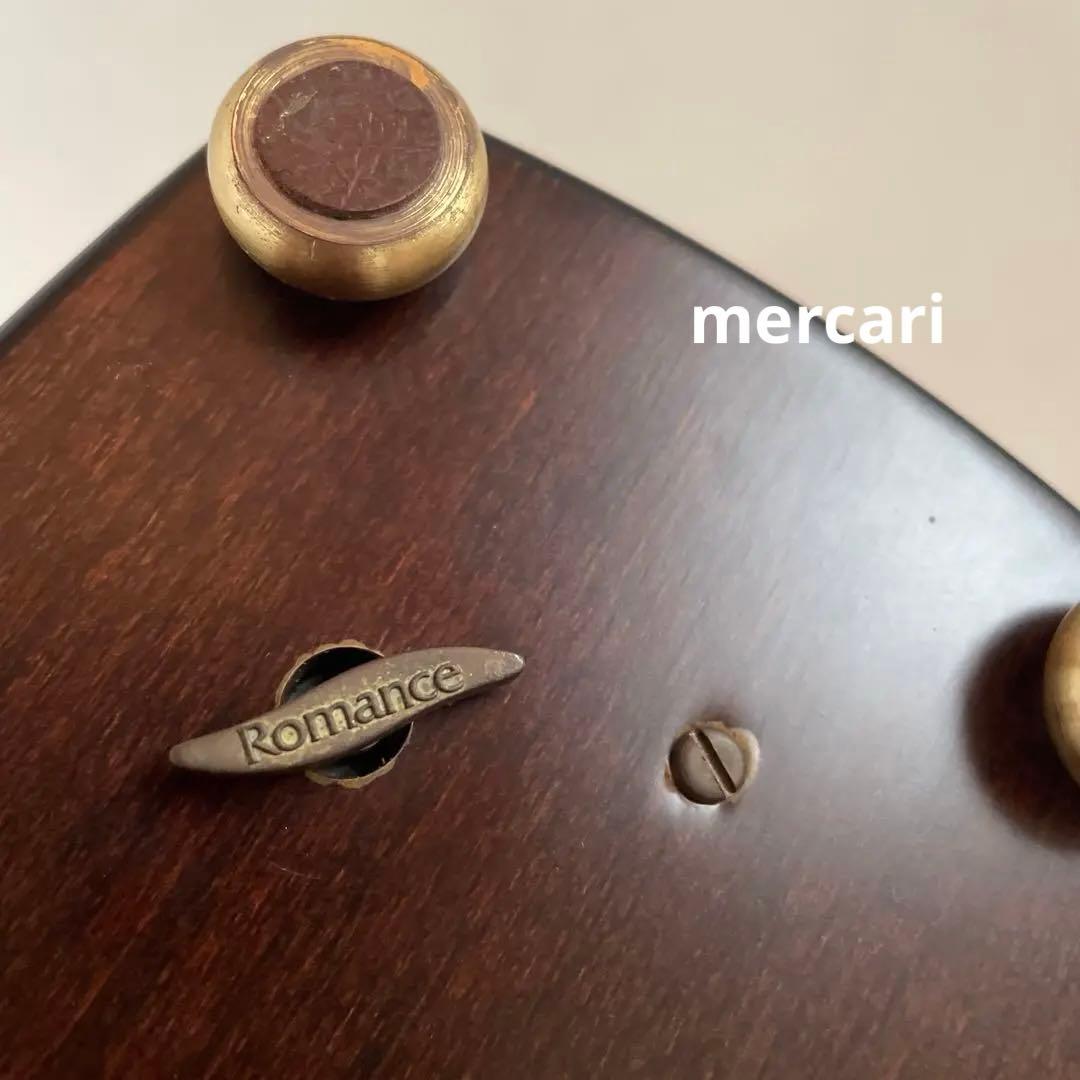 REUGEリュージュ　オルゴール クルミ無垢材象嵌細工ボックス　アンティーク置物