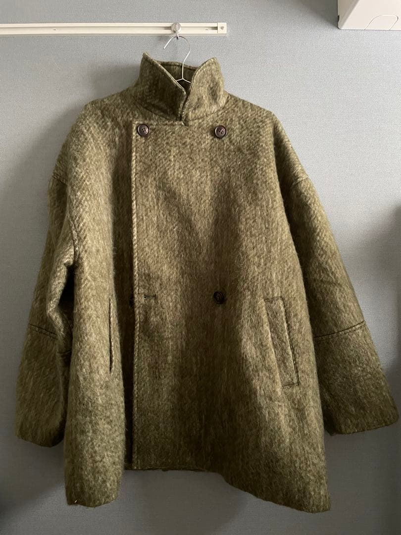 hellamシャギーコート　グリーン