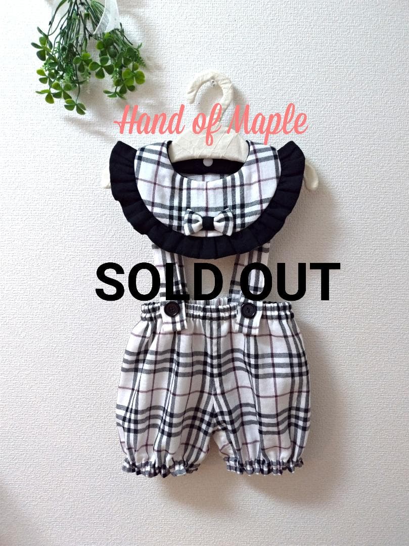 【送料無料】リニューアル再販  『吊りベルトかぼちゃパンツ&スタイ＆お好みリボン