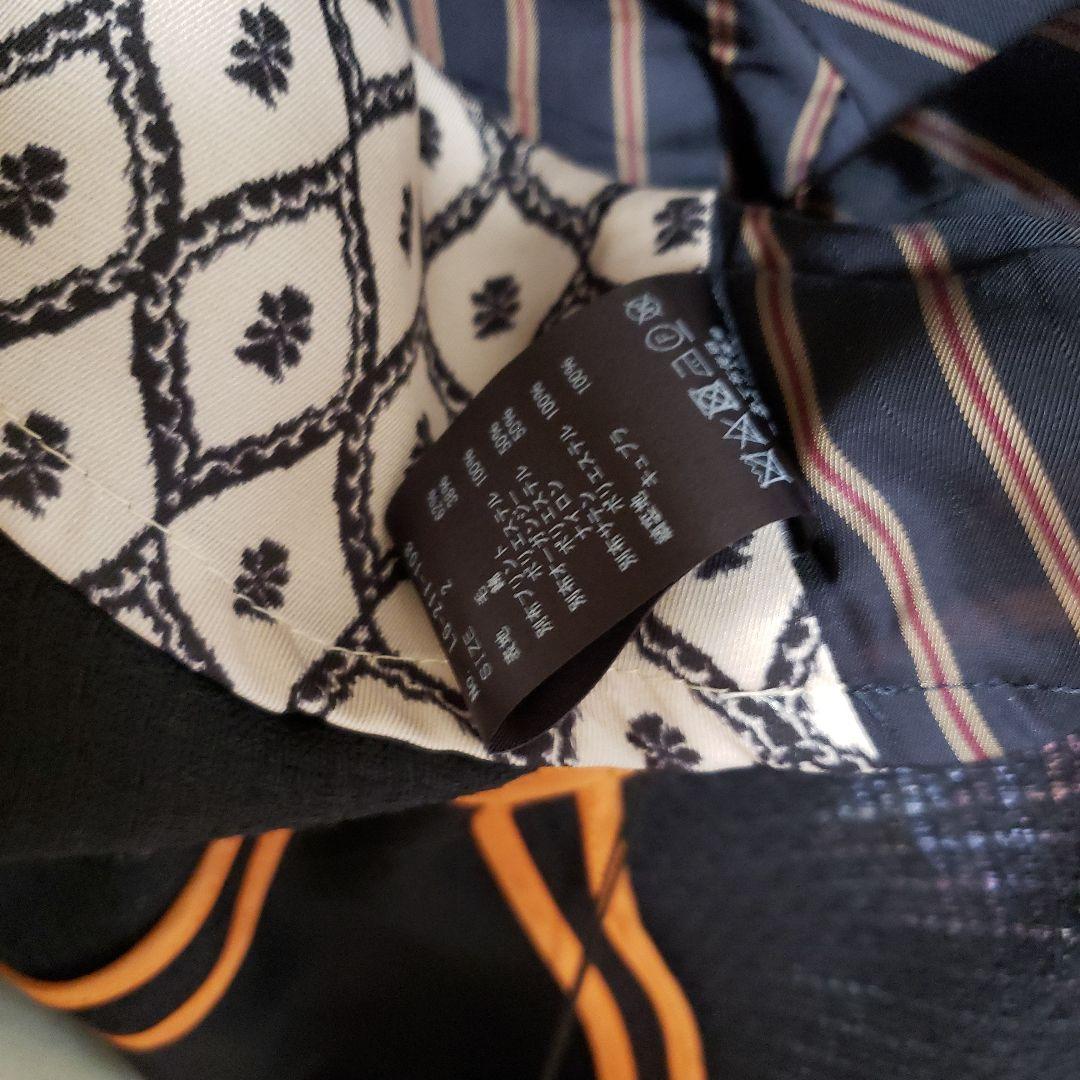 Lion黒 ダブルブレスト トレンチコート