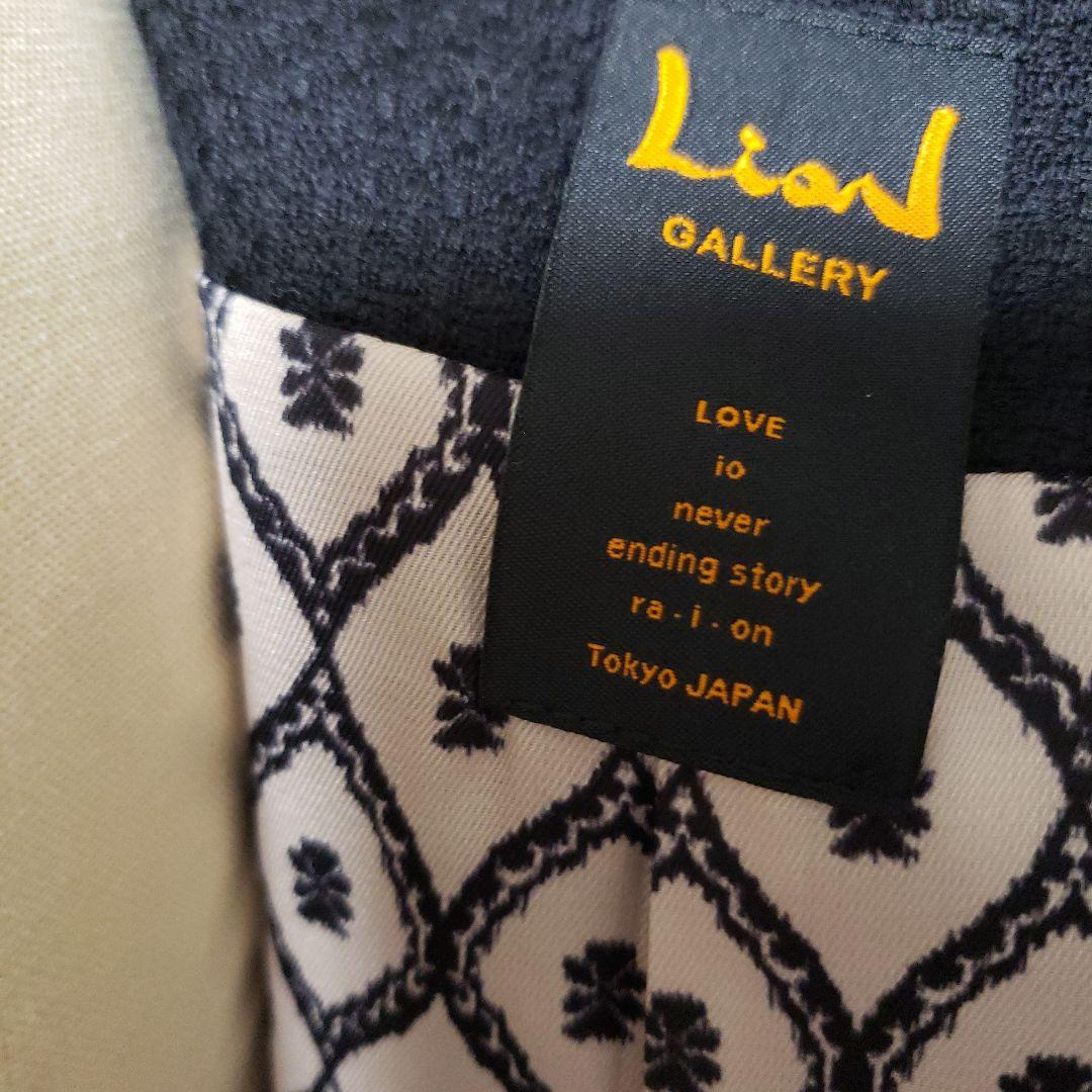 Lion黒 ダブルブレスト トレンチコート