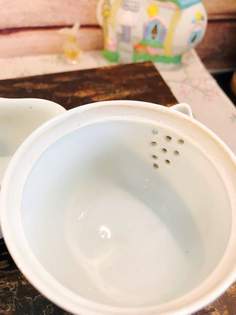 京焼染付寶瓶/ 湯冷/茶碗6点揃い　田能村直入 / 画 | 明治-19世紀頃